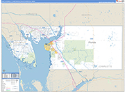 Punta Gorda Metro Area Wall Map Basic Style